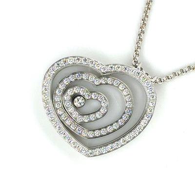 Chopard Happy Spirit Necklace  ,18k White Gold With Diamonds