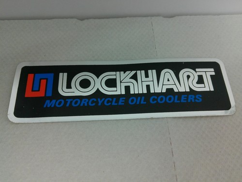 Vintage 80er Lockhart Motorrad Motorcross Ölkühler Racing Aufkleber Metallic Sticker - Bild 12 von 12