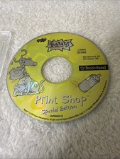 Rugrats Print Shop PC CD ROM 1998 Vintage 90s WIN 95 98 Disc Nickelodeon Nick