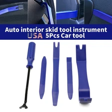 5Pcs Car Trim Removal Tool Set Hand Tools Pry Bar Panel Door Interior Clip Kit