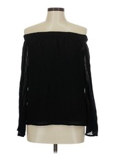 Cotton On Women Black 3/4 Sleeve Blouse M