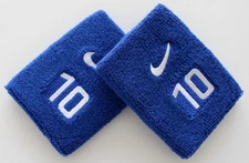 Nike MLB Wristbands Baseball Player Edition #10 Game Royal/White