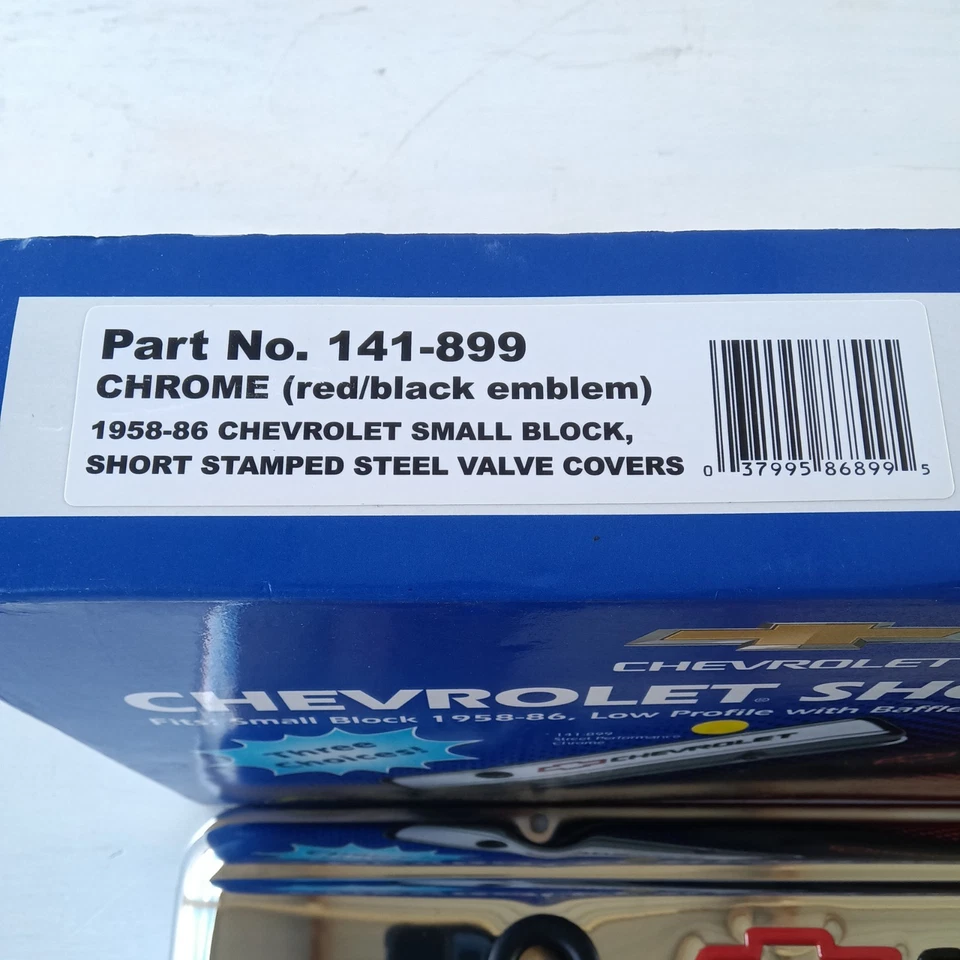 Juego de cubierta de válvula Proform 141-899 GM cromo/bloque pequeño Chevy Foto 3 de 4