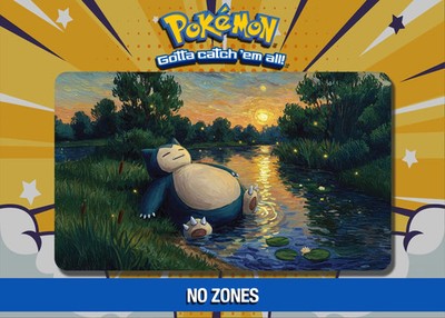 Snorlax Tranquil Slumber   Van Gogh Inspired Pokémon Playmat - TCG - Custom Pla