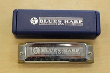 Hohner Blues Harp MS Key D Harmonica w/ Case  Pre-owned  FREE SHIPPING