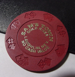 SAM'S TOWN GOLD RIVER CASINO NCV hotel casino gaming poker chip Laughlin NV