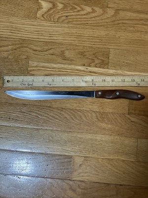 CUTCO No 23 Carving Knife Stainless 9'' Blade with Brown Handle Made in USA