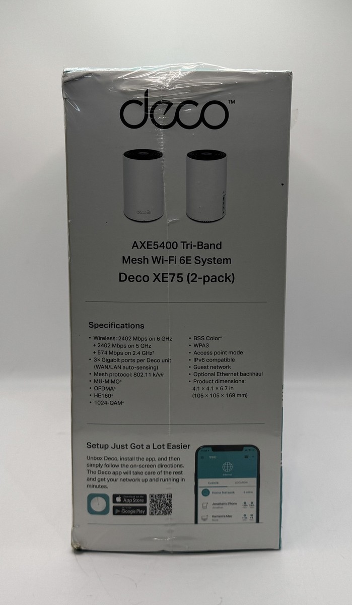 TP-Link Deco XE75 AXE5400 メッシュWiFi6E TP-Link 【10,000円クーポン】AXE5400 メッシュWi-Fi WiFi 6E