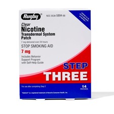 Rugby Clear Nicotine Transdermal Patch Step 3 7mg Stop Smoking Aid