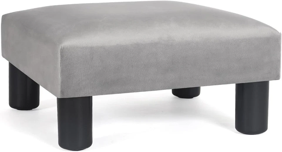 Upholstered 15'' Ottoman Foot Rest with Sturdy Plastic Legs - Easy Assembly - Image 3 of 4