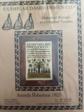 Examplar Dames Design- Amanda Robertson 1823 sampler chart