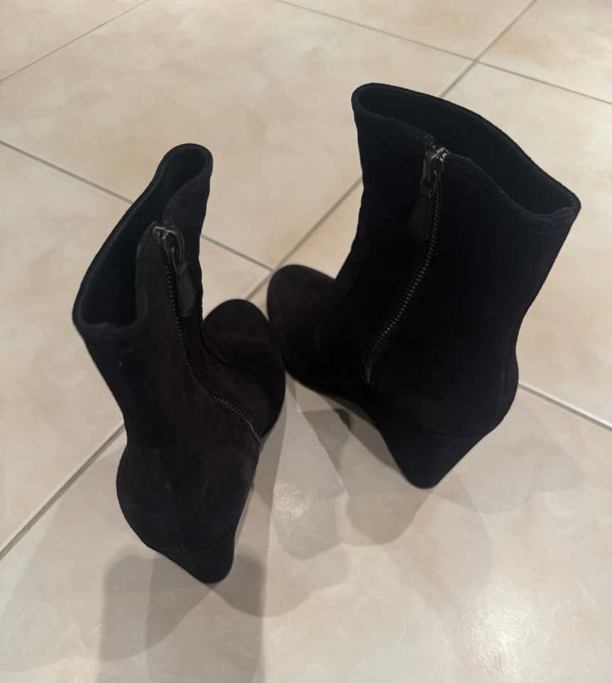Botas de cuña PRADA de gamuza negra para mujer - talla 38 Foto 2 de 4