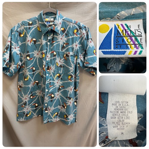 The Men's Store At Sears Toucan Themed Hawaiian Vintage Rare Shirt Size M