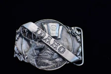 Siskiyou Idaho Belt Buckle Bull Elk  Mountains Commerative Williams Oregon 1986