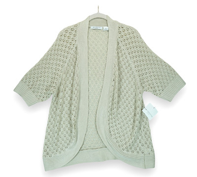 NWT Liz Claiborne Tribal Beat Open Front Cardigan Jacket Women 1X Short Sleeve