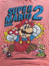 Rare Vintage 1989 Nintendo Super Mario Bros 2 T Shirt Youth L / Women's S
