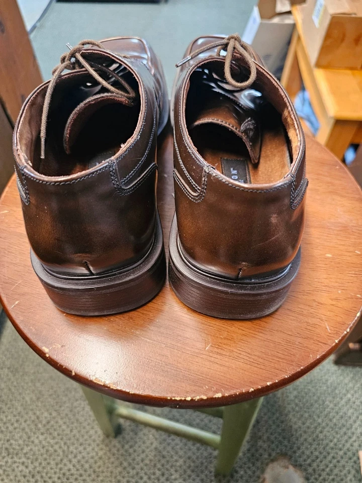 Kenneth Cole Reaction Hombres Oxford 11.5 Cuero Marrón Zapatos de Vestir con Cordones Foto 2 de 4