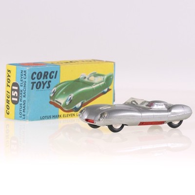 Corgi Toys 151 Lotus Mark Eleven Le Mans Rennwagen #1 1/43 Silber mit Box