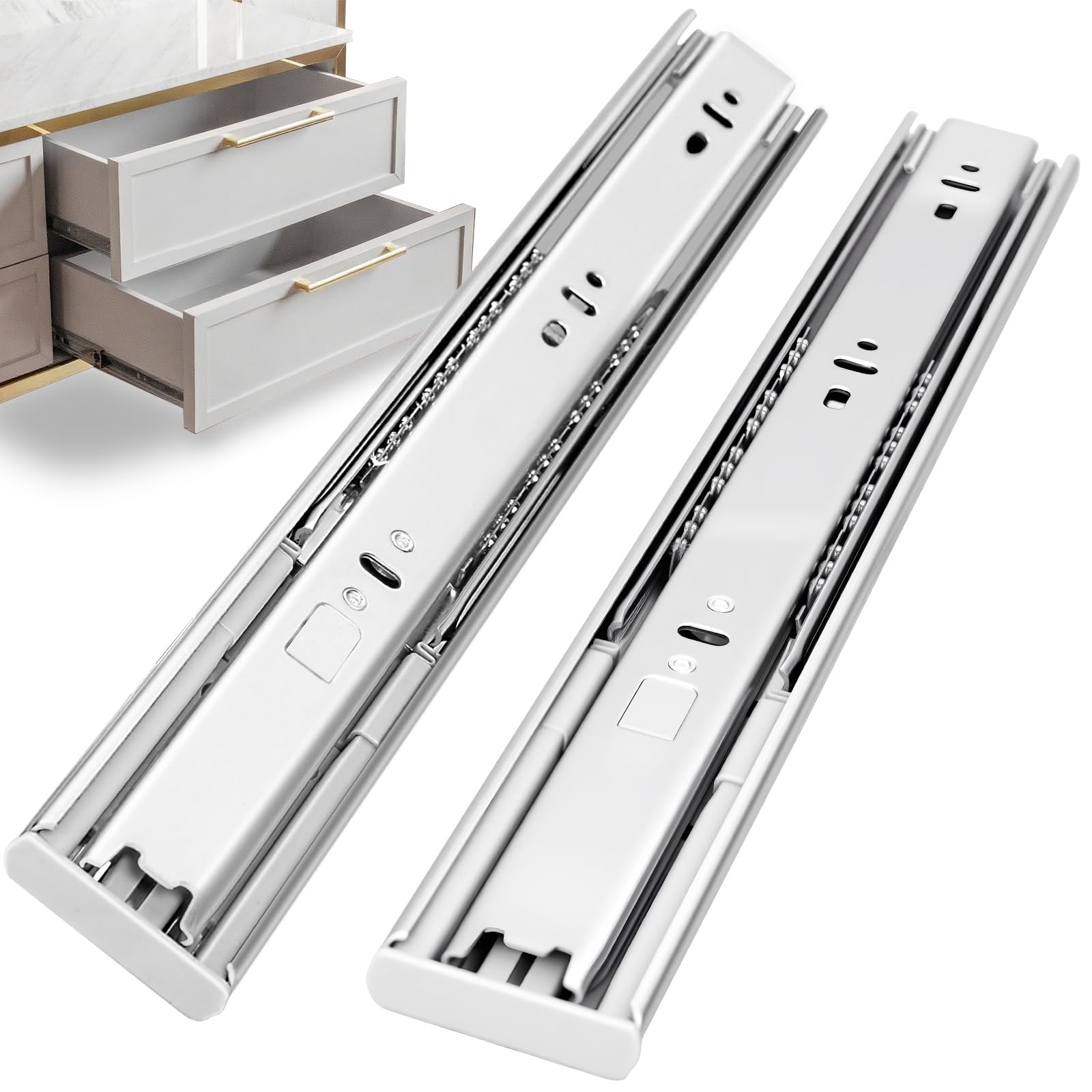 Glissière pour tiroir haut de gamme 55cm coulisses silencieuses
