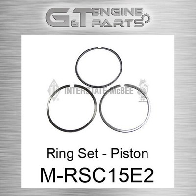 M-RSC15E2 RING SET - PISTON INTERSTATE MCBEE (NEW AFTERMARKET)
