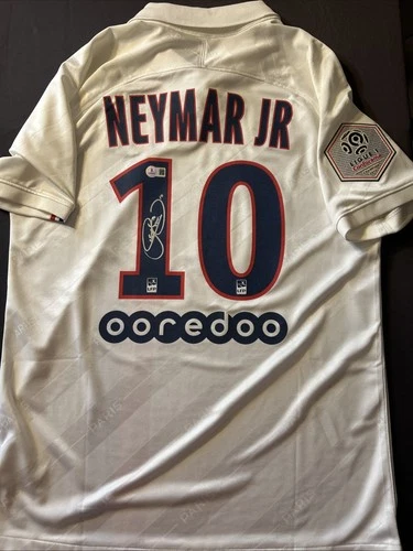 NEYMAR JR SIGNED Autograph AUTO PARIS SOCCER JERSEY BECKETT BAS COA - L01