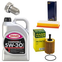 MotoröL Filter Set 5W-30 5 Liter + ÖLablassschraube FüR Audi A5 Q5 A4 2.0 TDI