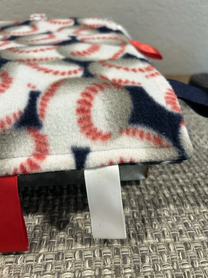 New York Yankees Infant Taggie Blanket Lovey Baseball 12” X 12” - Image 3 of 4