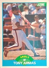 SCORE 1989 Tony Armas Los Angeles Angels #182 MLB Base Set Baseball Card