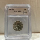 1951-D 25c Silver Washington Quarter ICG MS 64 Denver