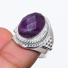 Purple Amethyst Gemstone Handmade 925 Sterling Silver All Size Ring For Gift