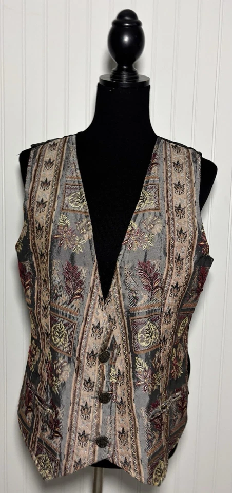 Chaleco Ciervo Blanco Vintage Hojas de Otoño Tapiz A Medida Talla Grande 12 Rústico Foto 2 de 4