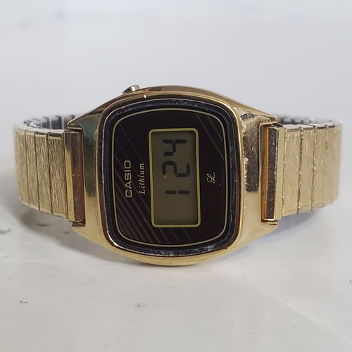 Rare Vintage Casio Lithium LB315G Stainless Gold Band New Battery - Picture 4 of 8