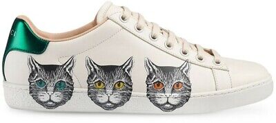 GUCCI Z1298 Women's Mystic Cats White Ace Sneakers Size 42G GUCCI Z1298 Women's Mystic Cats White Ace Sneakers Size 42G