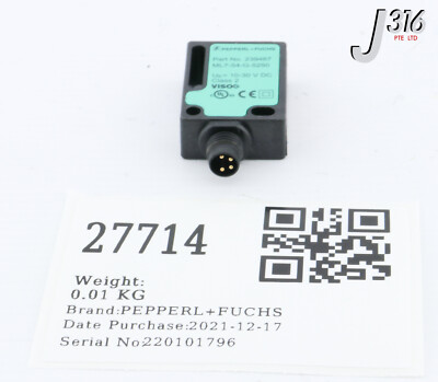 27714 PEPPERL+FUCHS RETROREFLECTIVE SENSOR, 239467 ML7-54-G-5250