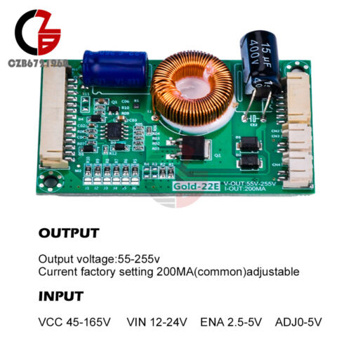 Placa de refuerzo de corriente constante LED LCD 55-255V salida para retroiluminación de TV de 22-60 - Imagen 1 de 11
