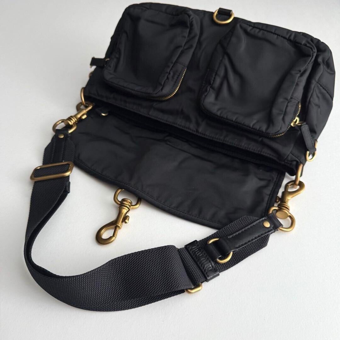 Miu Miu Archive Vintage Shoulder Bag Handbag Nylon Leather Miu Miu Archive Vintage Shoulder Bag Handbag Nylon Leather