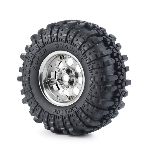 4x 1.9 RC Auto Räder Beadlock Felgen Reifen Set für 1/10 RC Axial SCX10 90046 TRX4 - Bild 138 von 144