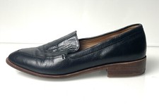 Madewell The Frances Loafer Black Leather Slip On Shoes Womens Size 7.5