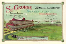 1886 Classic Baseball St George Field Poster - Staten Island New York - 16x24