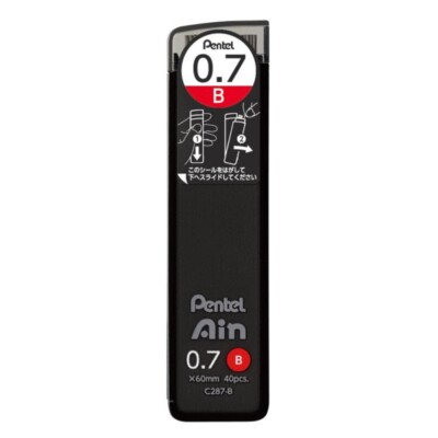 Pentel Ain Mechanical Pencil Lead 0.7 mm B,40 pieces.,C287-B