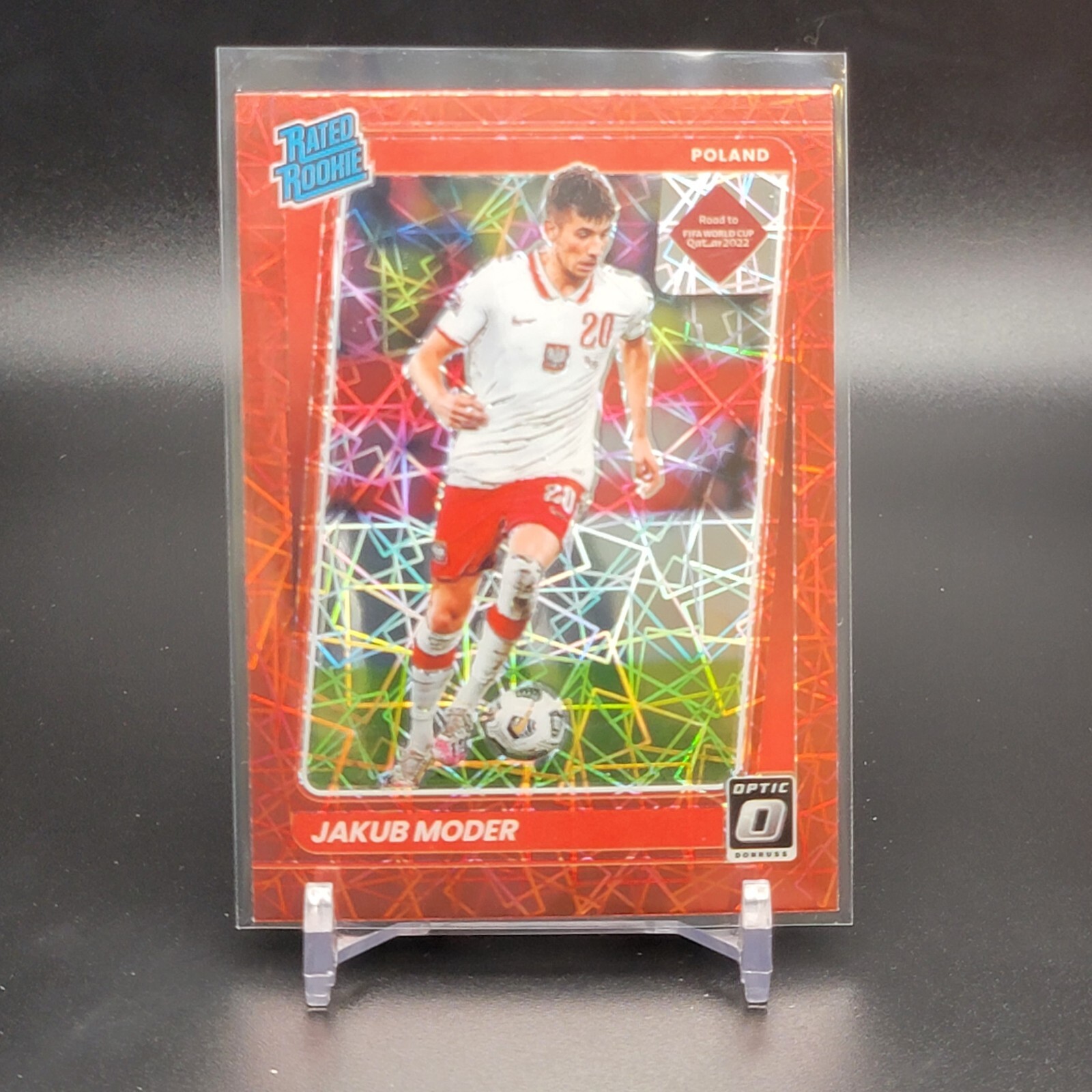 2021-22 Donruss JAKUB MODER #179 Optic Rated Rookie RED VELOCITY PRIZM SP Poland