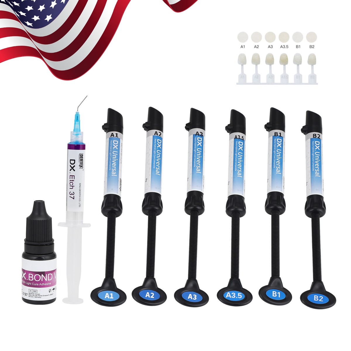 Char Rc 1* Dental Composite Universal Light Cure Resin A1,A2,A3,A3.5,B1,B2 4g/Syringe DX | EBay Crest 3d White - Foto 2