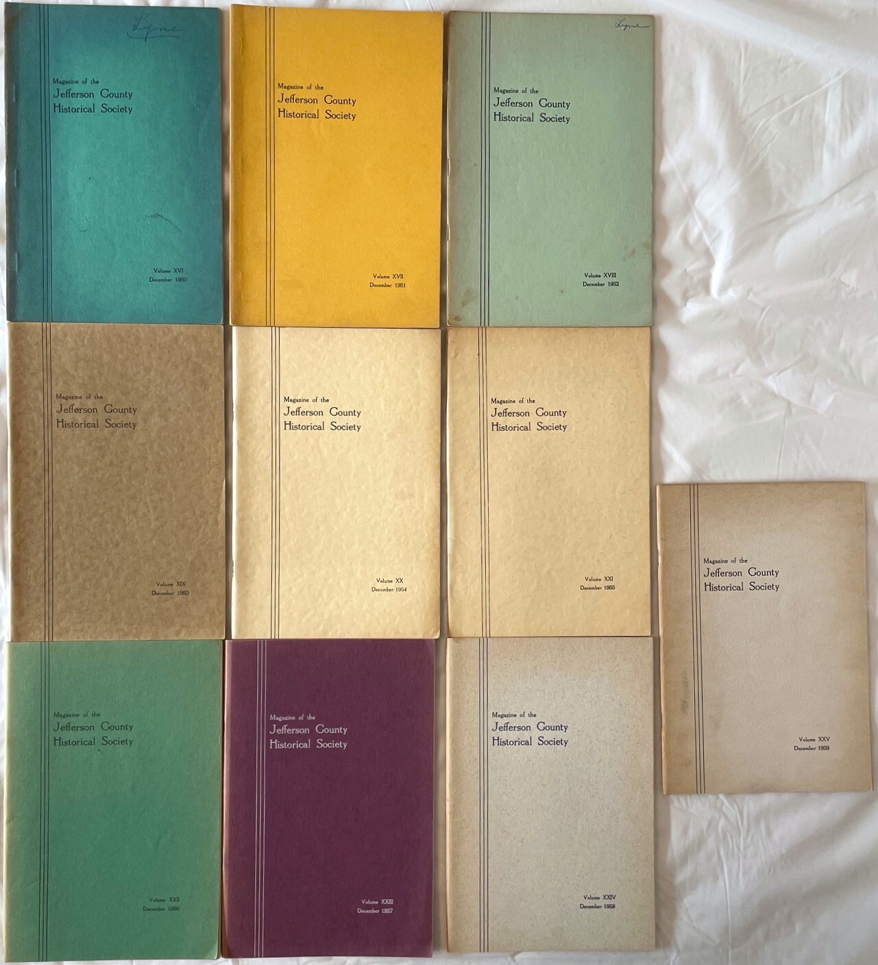 Magazine of the Jefferson County WV Historical Society 1950s Complete 10 Issues