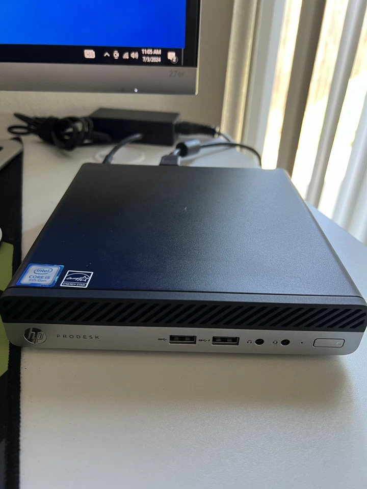 HP ProDesk 400 G4 Mini PC - Desktop Computer (Intel i5 2.30GHz, 1TB, 16GB, WiFi) - Image 2 of 4