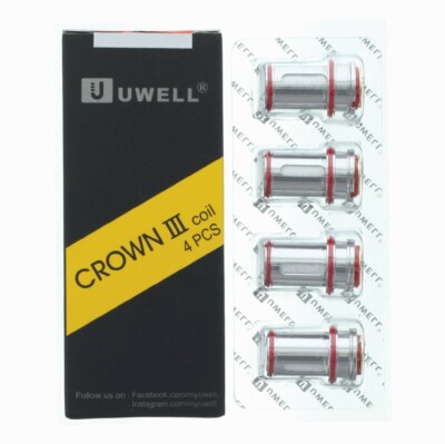 Uwell A1 Crown 3 Coil 0.25 (80-90W) Pack Of 4 TPD Compliant | eBay UK