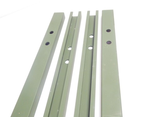 4 x C - Schiene 50 cm Kabine 32mm breit Bundeswehr Schelter Aluminium grün - Bild 2 von 2