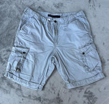 Rocawear Cargo Shorts Mens Size 40 Gray Khaki 100 Cotton VTG Hip Hop Baggy 90's