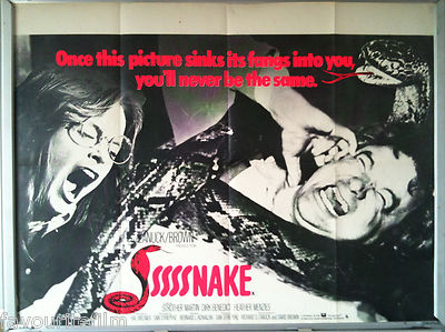 Cinema Poster: SSSSNAKE 1973 (Quad) Strother Martin Dirk Benedict Tim O'Connor