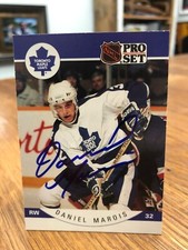 1990-91 PRO SET #284 DANIEL MAROIS SIGNED AUTOGRAPHED CARD B