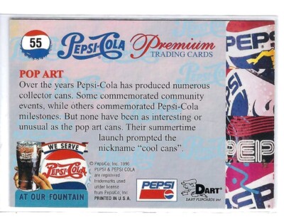 1996 Pepsi-Cola Premium Trading Cards - Pop Art | eBay